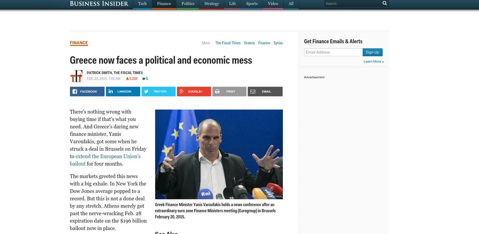 Business Insider: Η Ελλάδα αντιμέτωπη με πολιτικό και οικονομικό χάος | iefimerida.gr 0