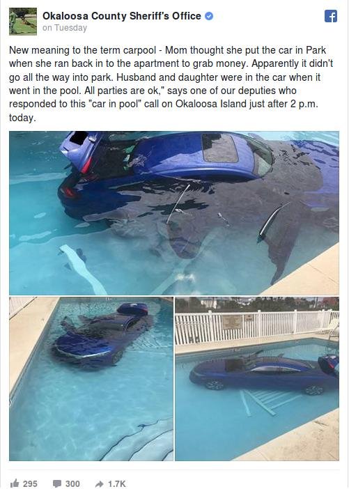 Αγνωστο πώς συνέβη: Αυτοκίνητο κατέληξε στον πάτο πισίνας [εικόνες]  | iefimerida.gr 1