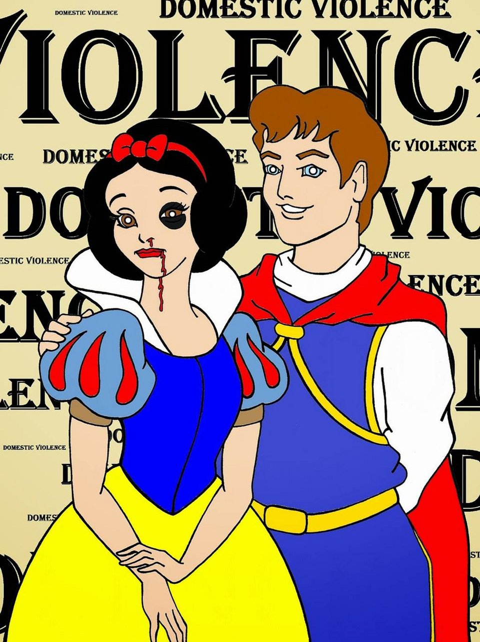 Η Σταχτοπούτα και αγαπημένες ηρωίδες καρτούν με μώλωπες -Θύματα οικογενειακής βίας από τους «πρίγκιπές» τους [εικόνες] | iefimerida.gr 1