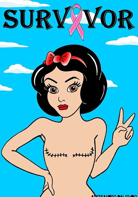 Πώς θα ήταν η Χιονάτη με καρκίνο του μαστού -Καρτούν και ηρωίδες παραμυθιού στο πλευρό γυναικών [εικόνες] | iefimerida.gr 4