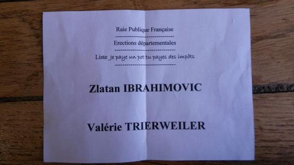 Ο Ζλάταν Ιμπραϊμοβιτς σε ψηφοδέλτιο στις εκλογές στη Γαλλία [εικόνα] | iefimerida.gr 0