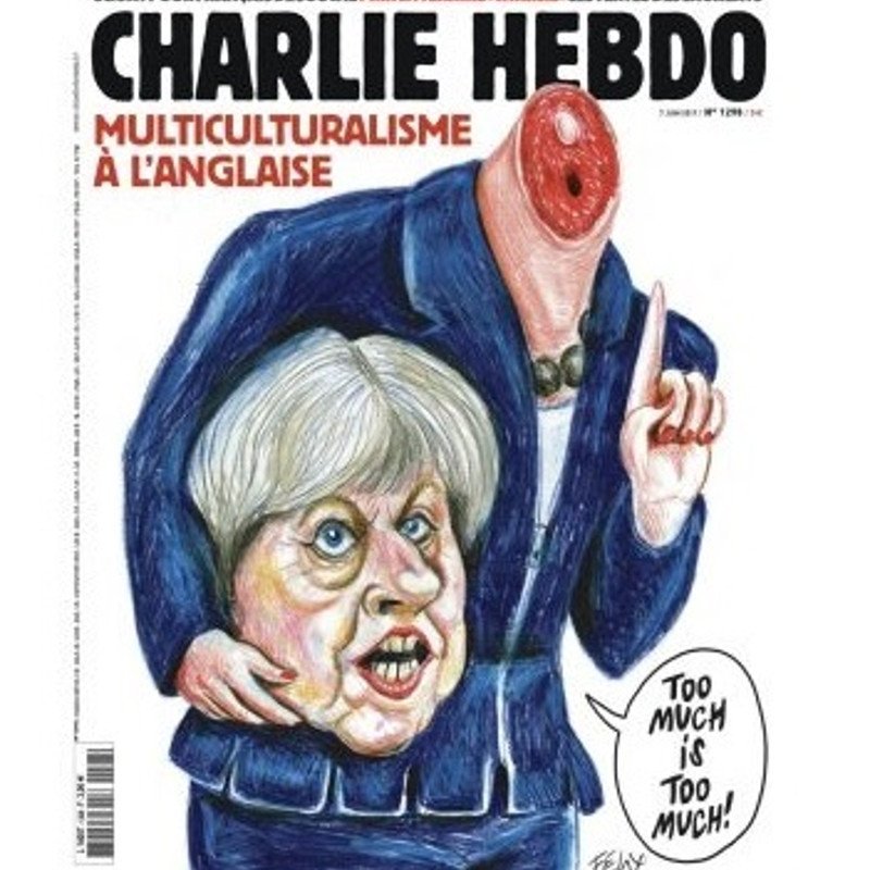 Το Charlie Hebdo ξαναχτυπά -Εξώφυλλο με αποκεφαλισμένη την Τερέζα Μέι! [εικόνες] | iefimerida.gr 0