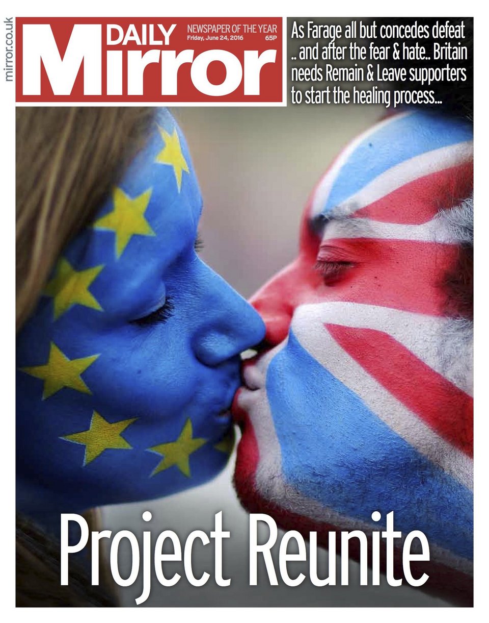 Τα Βρετανικά πρωτοσέλιδα «φωτογραφίζουν» την νίκη του Bremain [εικόνες] | iefimerida.gr 1