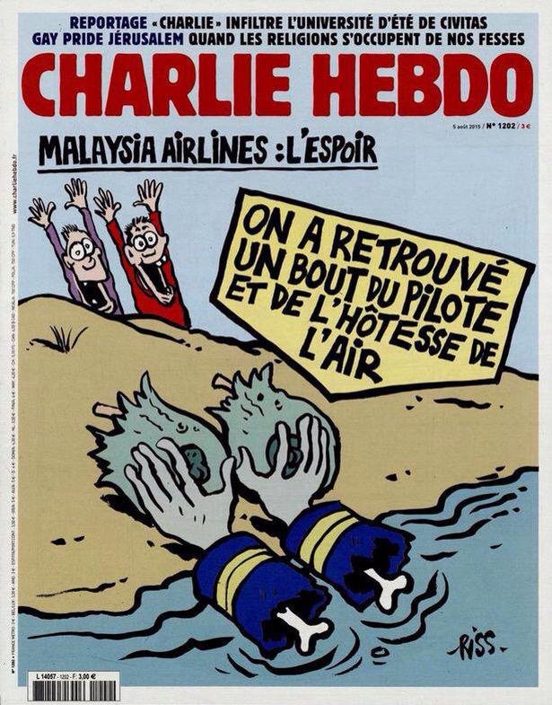 Σάλος από το νέο εξώφυλλο του Charlie Hebdo για τα θύματα της Malaysia Airlines [εικόνα] | iefimerida.gr 0