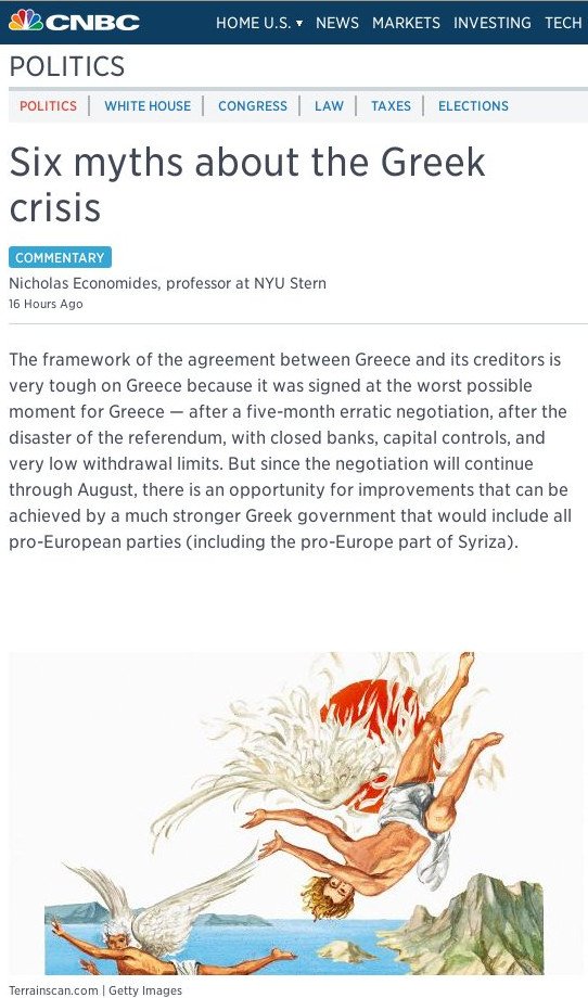 CNBC: Οι έξι μύθοι για την ελληνική κρίση | iefimerida.gr 0