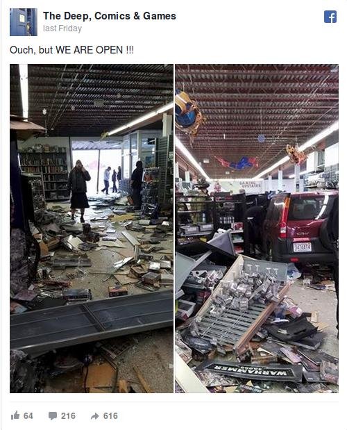 «Τρελό» ΙΧ εισβάλλει σε κατάστημα κόμικ στην Αλαμπάμα και τα κάνει γυαλιά καρφιά! [εικόνες & βίντεο] | iefimerida.gr 0