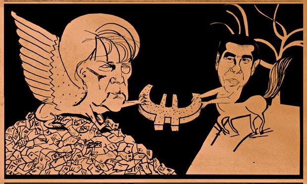 Ευφυές σκίτσο του Guardian: Η Σφίγγα Μέρκελ παλεύει με τον Κένταυρο Τσίπρα [εικόνα] | iefimerida.gr 0