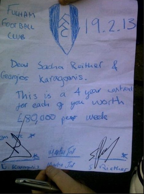 Ο Καραγκούνης ανανέωσε το συμβόλαιό του με... έναν οπαδό [εικόνα]  | iefimerida.gr 0