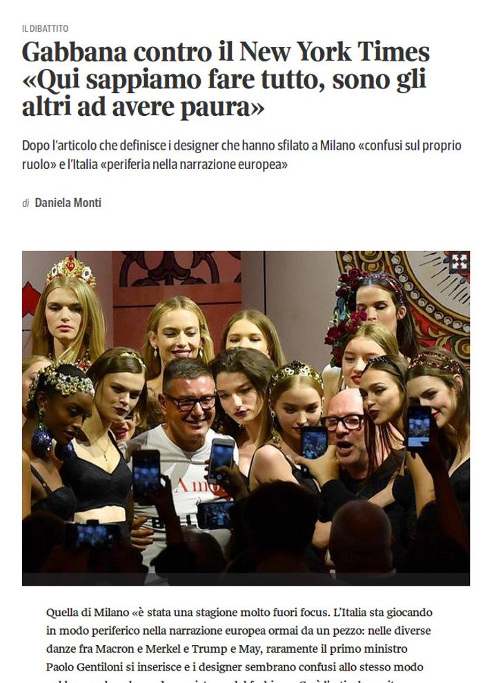 Κόντρα της Corriere della Sera με τους New York Times για την ιταλική μόδα | iefimerida.gr 0