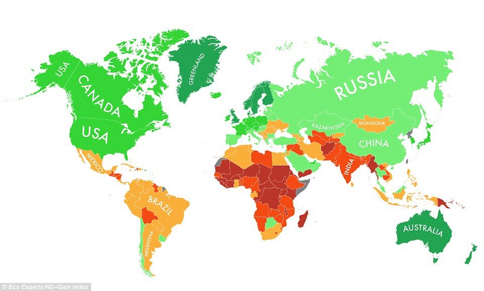 Ποιες χώρες θα «επιβιώσουν» από την κλιματική αλλαγή -Σε ποια θέση βρίσκεται η Ελλάδα [χάρτες] | iefimerida.gr 0