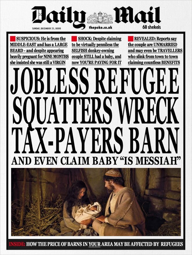 Ετσι θα δημοσίευε η «Daily Mail» την είδηση της γέννησης του Χριστού [εικόνα] | iefimerida.gr 0