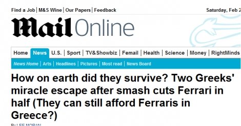 Daily Mail: Κυκλοφορούν ακόμη Φεράρι στην Ελλάδα; [εικόνες] | iefimerida.gr 0