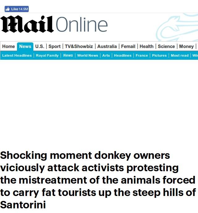 Γίναμε είδηση: Ιδιοκτήτες γαϊδουριών δέρνουν ακτιβιστές στη Σαντορίνη [βίντεο]  | iefimerida.gr 4