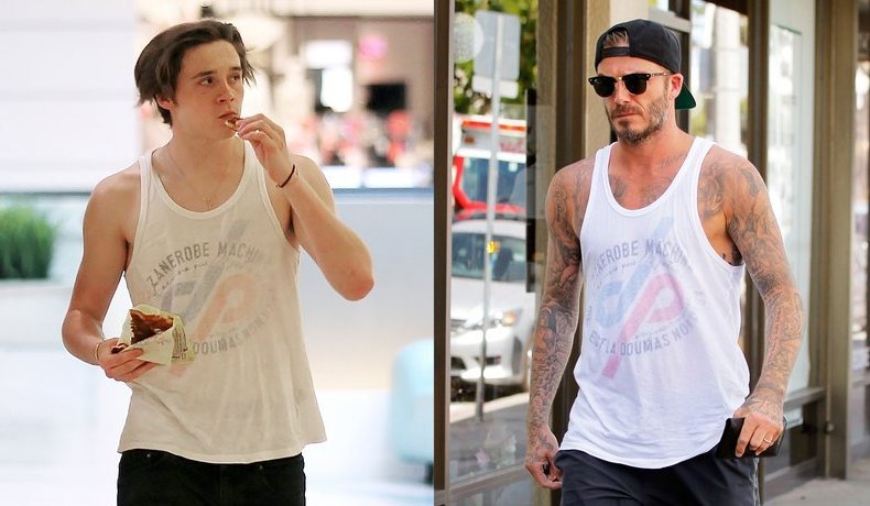 Οικογένεια Μπέκαμ: Οταν ο γιος «κλέβει» τα ρούχα του μπαμπά Ντέιβιντ [εικόνα] | iefimerida.gr 0