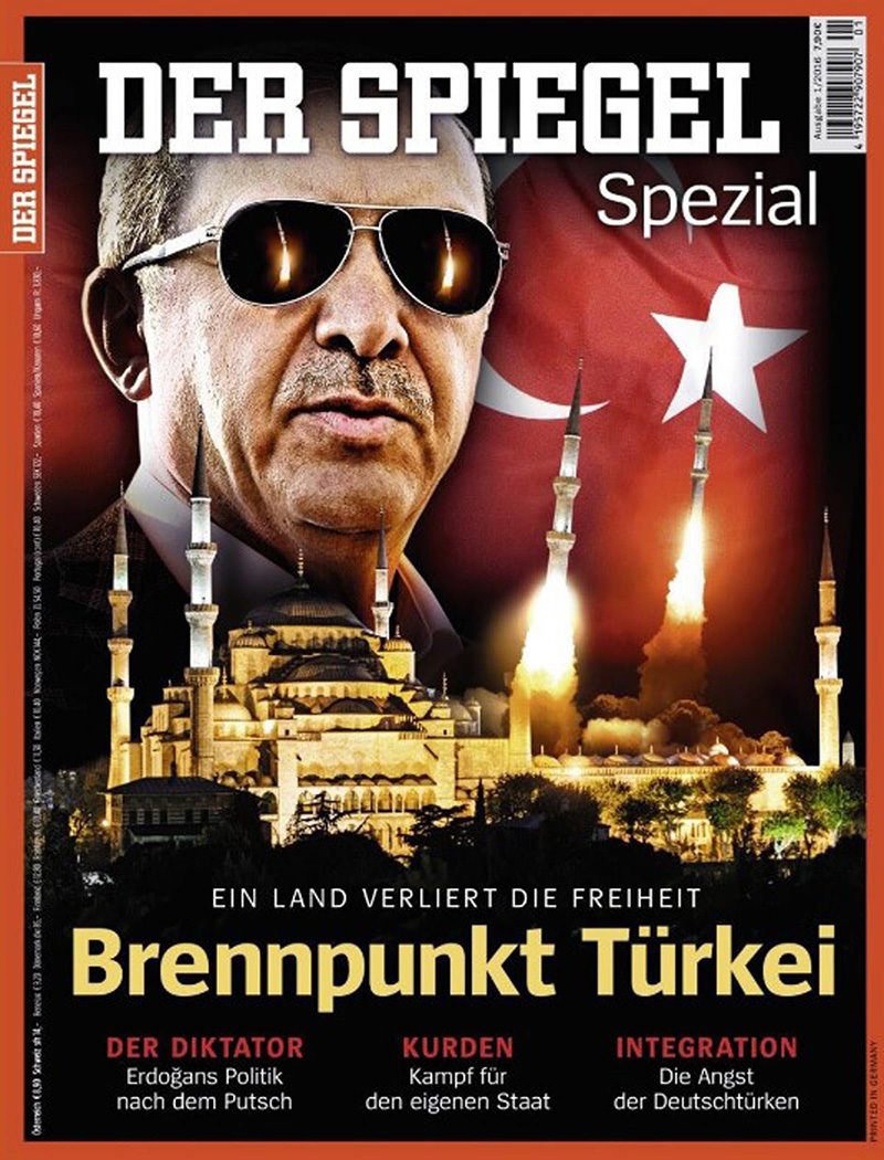 Οργή Αγκυρας κατά Der Spiegel -Παρουσιάζει τον Ερντογάν σαν δικτάτορα, με μαύρα γυαλιά και μιναρέδες να εκτοξεύονται [εικόνα]  | iefimerida.gr 0