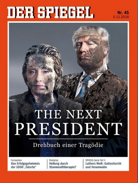 Χίλαρι και Τραμπ με λάσπες στο εξώφυλλο του Der Spiegel -«Το σενάριο μιας τραγωδίας» | iefimerida.gr 0
