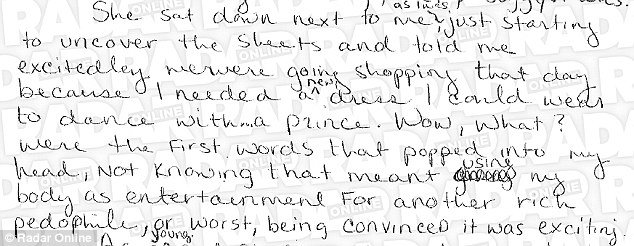 Το 24σέλιδο ημερολόγιο της «ανήλικης σκλάβας του σεξ» του πρίγκιπα Άντριου -Περιγράφει τις ερωτικές συνευρέσεις τους [εικόνες] | iefimerida.gr 0