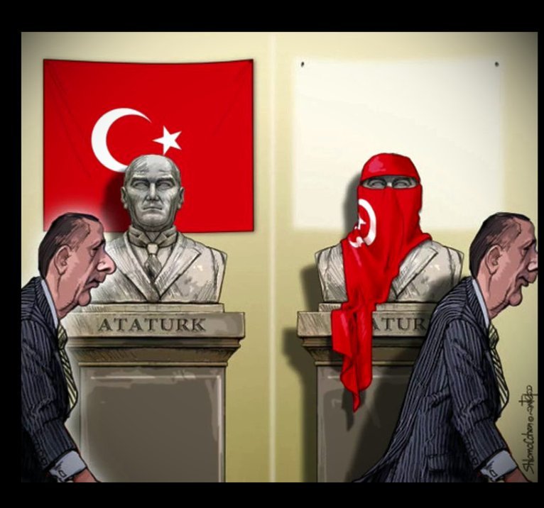Ενα συγκλονιστικό σκίτσο για τον Ερντογάν: Από τον Ατατούρκ στον... Δικτατούρκ [εικόνα] | iefimerida.gr 0