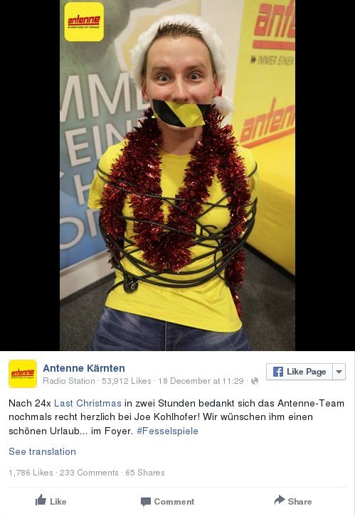 DJ ραδιοφώνου τους τρέλανε όλους -Κλειδώθηκε στο στούντιο και έπαιξε 24 φορές το «Last Christmas» [εικόνες&βίντεο] | iefimerida.gr 1