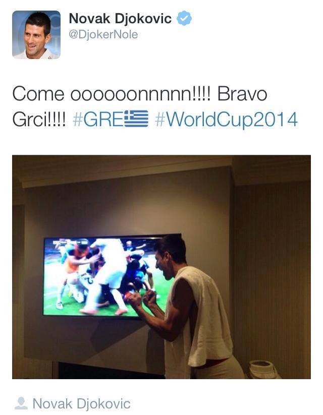 Πανηγύρισε σαν Ελληνας και έγραψε στα ελληνικά ο κορυφαίος τενίστας Τζόκοβιτς για τη νίκη της Εθνικής στα social media [εικόνες] | iefimerida.gr 0