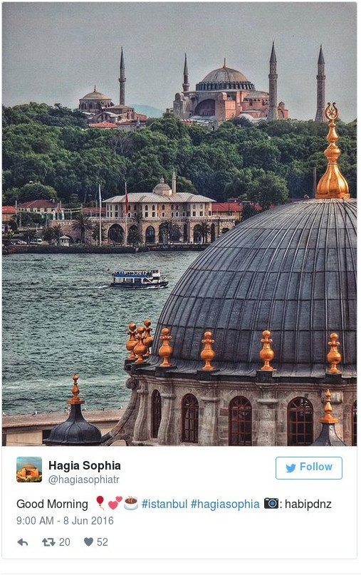 Το tweet γεμάτο νόημα της Ντόροθι Κινγκ για την Αγιά Σοφιά [εικόνα] | iefimerida.gr 0