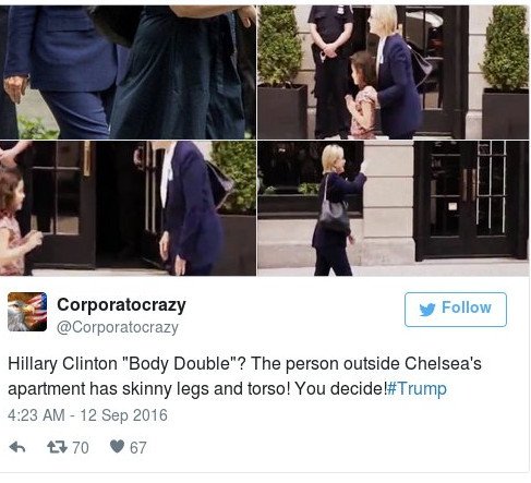 Αρχισαν οι θεωρίες συνωμοσίας -Η Χίλαρι δεν είναι καλά, χρησιμοποιεί σωσία [εικόνες] | iefimerida.gr 4