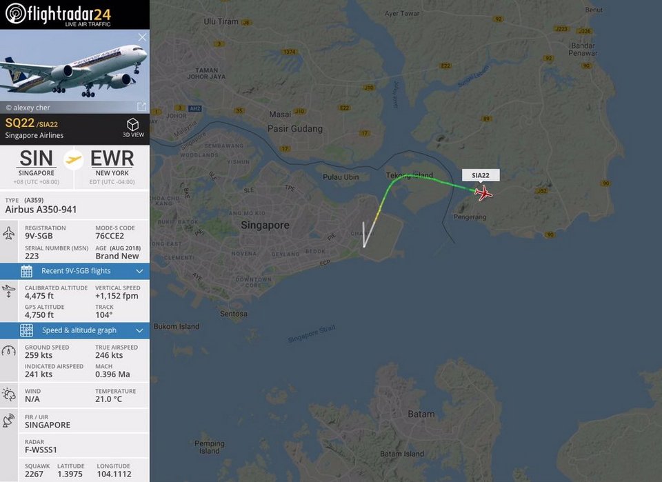 Σιγκαπούρη-Νέα Υόρκη: Ξεκίνησε η μεγαλύτερη πτήση του κόσμου, διάρκειας 19 ωρών [εικόνες] | iefimerida.gr 5