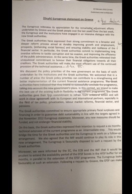 Αυτό είναι το κείμενο που απέρριψε η ελληνική αντιπροσωπεία στο σημερινό Eurogroup [εικόνες] | iefimerida.gr 0