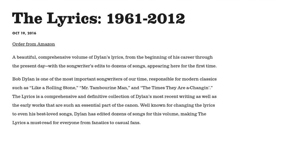 Ο Μπομπ Ντίλαν πήρε πίσω την αποδοχή του Νόμπελ -Διέγραψε το σχόλιό του [εικόνες] | iefimerida.gr 0