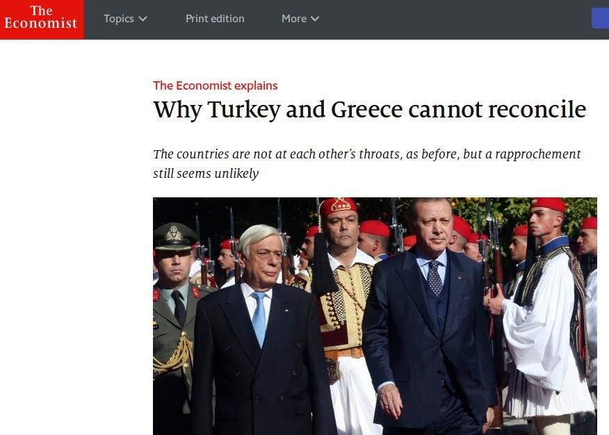 Economist: Να γιατί δεν μπορούν να συμφιλιωθούν Ελλάδα και Τουρκία | iefimerida.gr 0