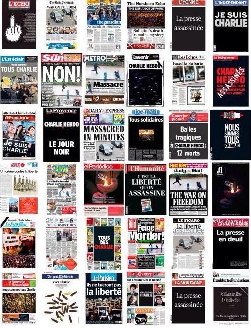 Παγκόσμια κατακραυγή για το μακελειό στο Παρίσι από τον διεθνή Τύπο -Πρωτοσέλιδα αφιερωμένα στο Charlie Hebdo [εικόνες]  | iefimerida.gr 0
