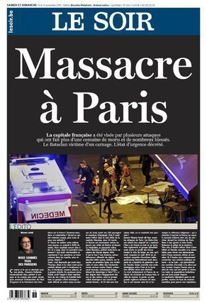 Τα πρωτοσέλιδα του τρόμου -Εφημερίδες από όλο τον κόσμο για το μακελειό στο Παρίσι [εικόνες] | iefimerida.gr 9