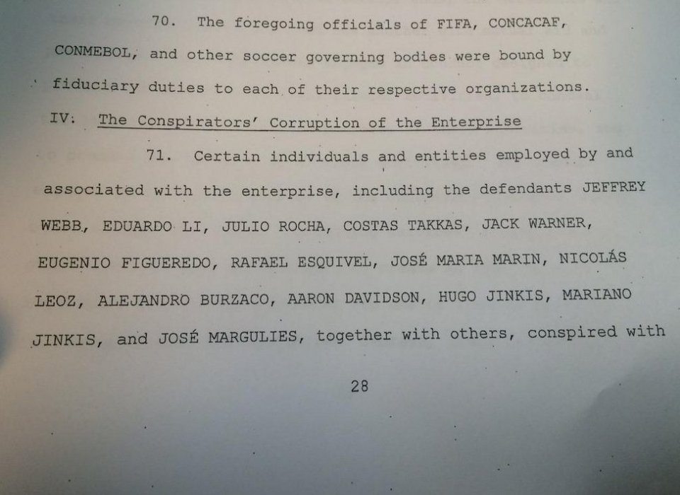 Στη δημοσιότητα το κατηγορητήριο για το σκάνδαλο της FIFA [εικόνες] | iefimerida.gr 3