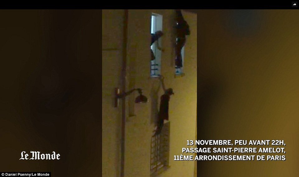 «Βοήθεια, είμαι έγκυος», φώναζε η γυναίκα που κρεμόταν από το παράθυρο του Bataclan [εικόνες & βίντεο] | iefimerida.gr 1