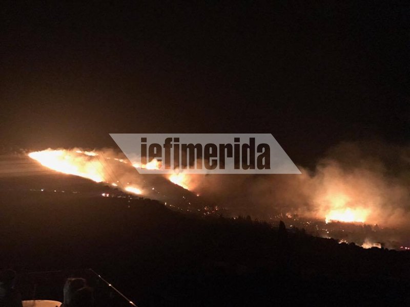Μεγάλη φωτιά στην Κεφαλονιά: Καλύτερη η εικόνα, έσωσαν τα σπίτια οι πυροσβέστες | iefimerida.gr 0