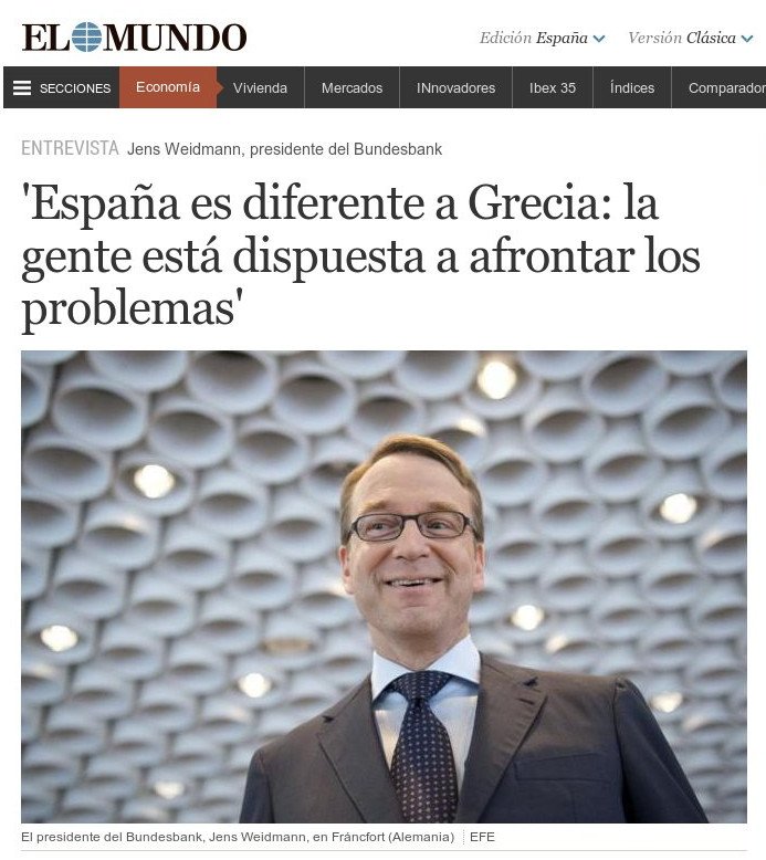 Βάιντμαν: Η ΕΚΤ δεν θα χρηματοδοτεί την Ελλάδα αν αποτύχουν οι διαπραγματεύσεις | iefimerida.gr 1
