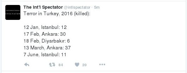 Τουρκία: Πέντε τρομοκρατικές επιθέσεις το πρώτο εξάμηνο του 2016 [λίστα] | iefimerida.gr 0