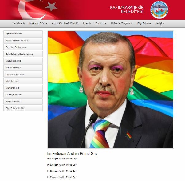 «Είμαι ο Ερντογάν και είμαι ένας περήφανος gay» -Οι  Anonymus Greece χάκαραν site Τουρκικού δήμου [εικόνες] | iefimerida.gr 0
