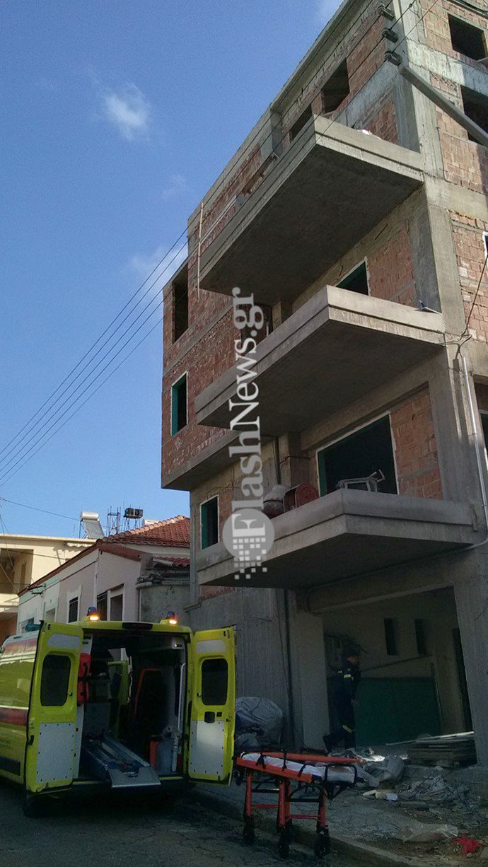 Εργατικό ατύχημα στα Χανιά -Ανδρας έπεσε από τον τρίτο όροφο οικοδομής [εικόνες] | iefimerida.gr 1