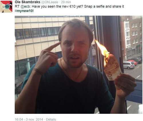 Κακή ιδέα οι selfies με το νέο 10ευρω -Πολλοί ξεσπούν πάνω του [εικόνες] | iefimerida.gr 1