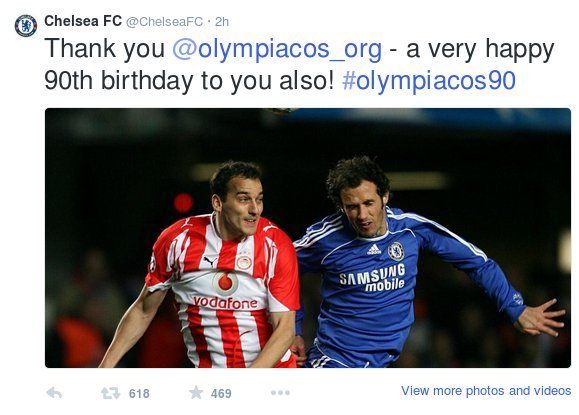 Τσέλσι και Ολυμπιακός αντάλλαξαν ευχές [εικόνα] | iefimerida.gr 0