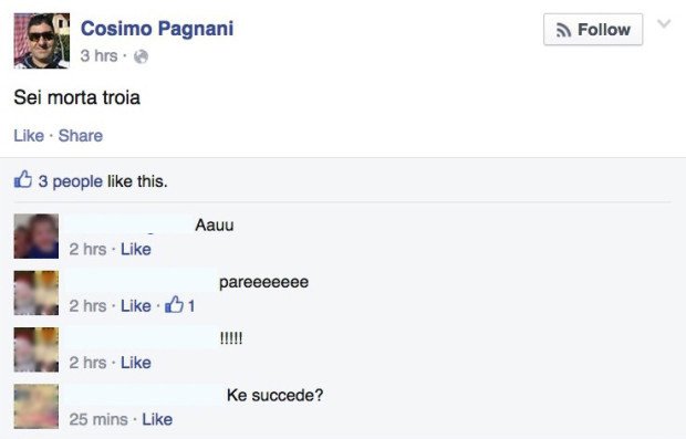 Συζυγοκτόνος στο Facebook αμέσως μετά τη δολοφονία: «Η που@@@α είναι νεκρή»- 300 έκαναν like στην ανάρτηση [εικόνες] | iefimerida.gr 0