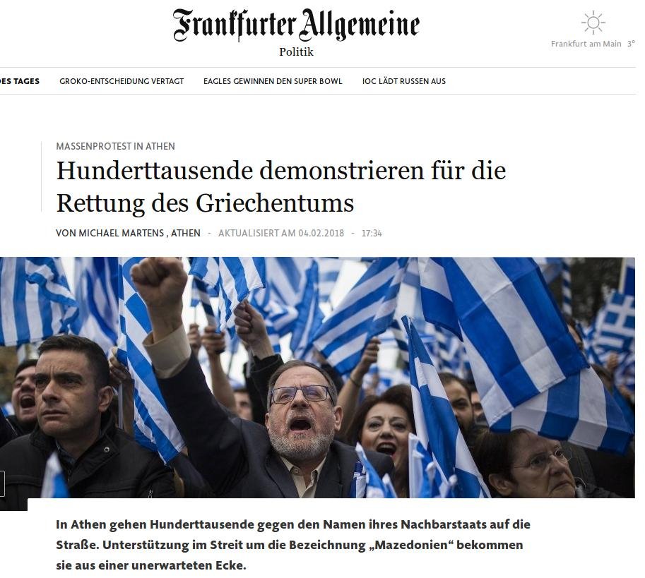 Τι γράφουν τα διεθνή ΜΜΕ για το ογκώδες συλλαλητήριο στην Αθήνα για το όνομα «Μακεδονία» | iefimerida.gr 5