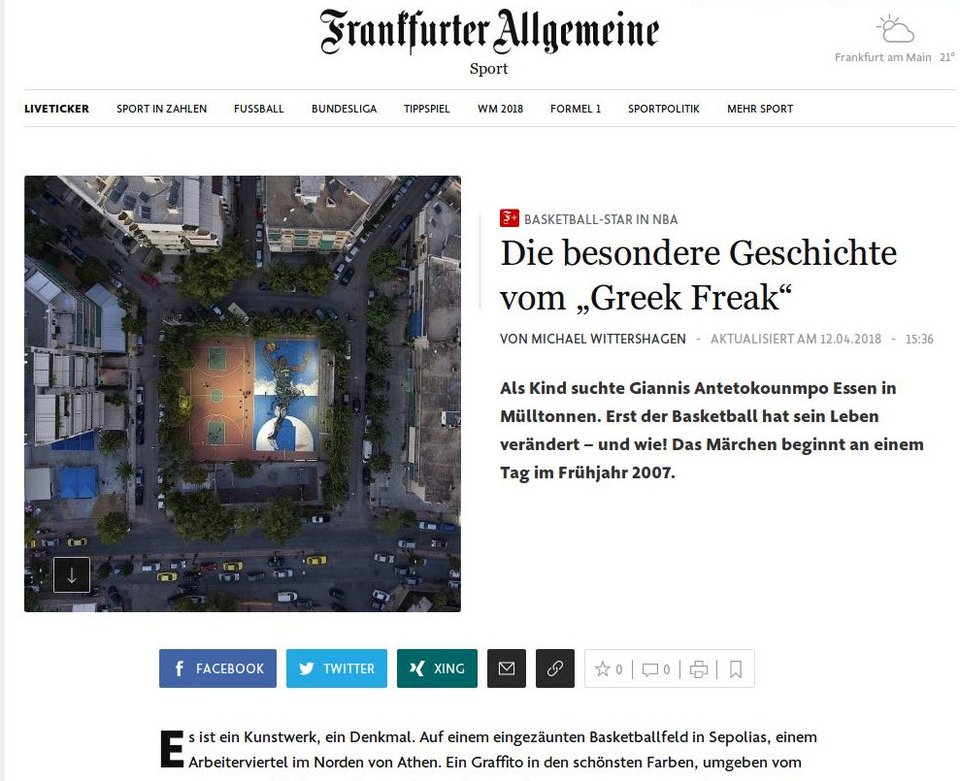Η FAZ αποθεώνει τον Γιάννη Αντετοκούνμπο -Η ιδιαίτερη ιστορία του «Greek Freak» | iefimerida.gr 1