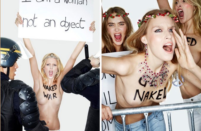 Eξαλλες οι femen με περιοδικό μόδας που τις χρησιμοποιεί για διαφήμιση κοσμημάτων [εικόνες] | iefimerida.gr 1