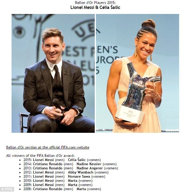 Σε γκέλα έπεσε η FIFA – Αποκάλυψε το νικητή της «Χρυσής Μπάλας» [εικόνα] | iefimerida.gr 0