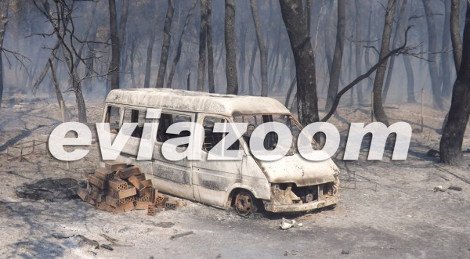 Σε ύφεση η φωτιά η Ριτσώνα - Στις φλόγες παραδόθηκαν αυτοκίνητα και ένα εργοστάσιο [εικόνες] | iefimerida.gr 1