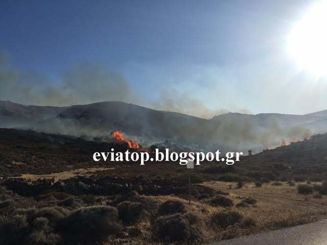 Σε κατάσταση έκτακτης ανάγκης η Καρύστος εξαιτίας της φωτιάς -Χωρίς ρεύμα ο Δήμος [εικόνες] | iefimerida.gr 1