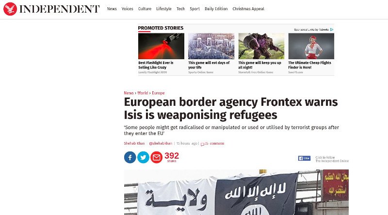 Η Frontex προειδοποιεί: Τζιχαντιστές εξοπλίζουν πρόσφυγες για τρομοκρατικές επιθέσεις | iefimerida.gr 0