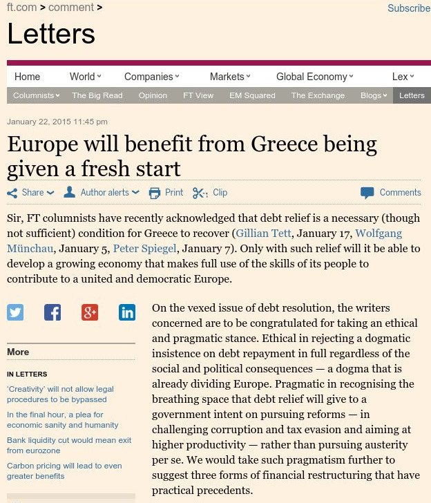 26 οικονομολόγοι γράφουν στους FT υπέρ της Ελλάδας: Δείξτε λογική και ανθρωπιά | iefimerida.gr 1